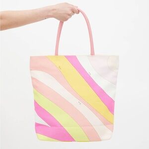 Vintage Emilio Pucci Pink Canvas Tote